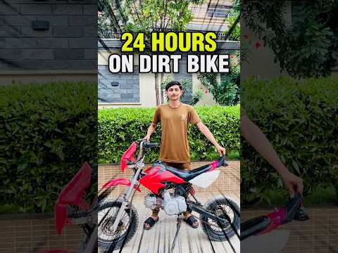 Staying 24 hours on dirt bike😱 #minivlog #shorts