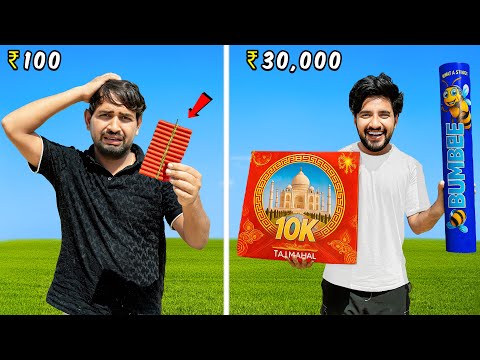 Diwali Fireworks Shopping....₹1000 vs ₹30000 🤑 | किसके पटाखे में होगा दम 😈