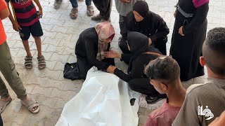 وداع وتشييع شهداء ارتقوا في العدوان الإسرائيلي بمدينة غزة