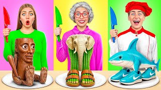 Eu vs Minha Vó No Desafio De Culinária | Incríveis Hacks de Culinária por Multi DO Challenge