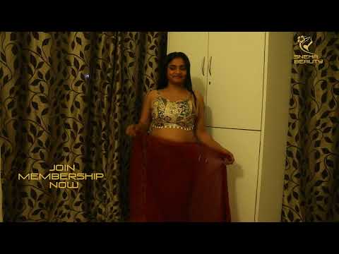 Saree draping with beautiful backless blouse | Saree wearing style 2024 | Saree lover Sneha beauty