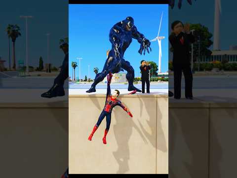 GTA V _ SPIDERMAN SAVING HIS BABY FROM VENOM ? #gta5 #shorts