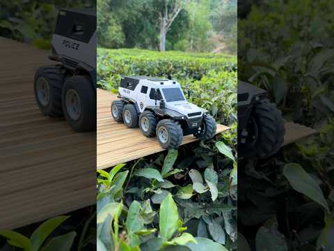 Police Car & Three Remote Control Cars Long Jump Test ๐