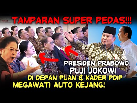 Tamparan Super Pedas❗️Prabowo Puji Prestasi Jokowi Di Depan Puan & Kader PDIP, Megawati Auto Kejang2