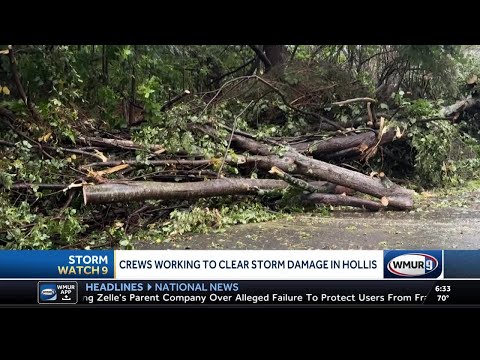 YouTube video thumbnail: Storm Cleanup Underway After Strong Storms Hit Southern New Hampshire