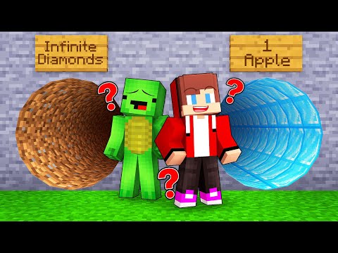 JJ and Mikey: POOR vs RICH Pick a Tunnel Battle in Minecraft - Maizen