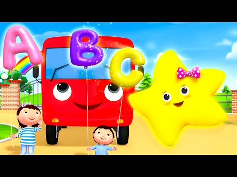 ABC's on the Bus! | 🚌Wheels on the BUS Songs! 🚌 Nursery Rhymes for Kids