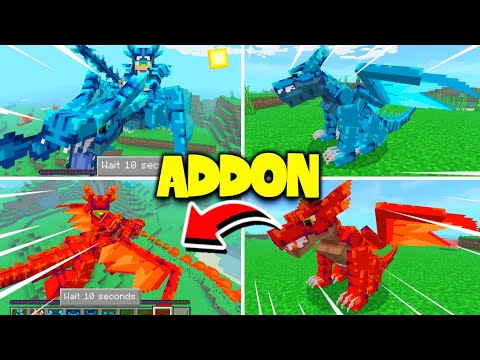 NOVO ADDON/MOD INCRÍVEL DE DRAGÕES PARA MINECRAFT PE 1.21! (MINECRAFT BEDROCK)