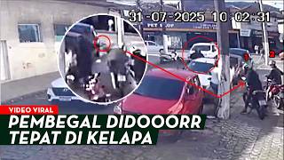 PEMBEGAL TEW*S DIDOOOR‼️DUA PRIA LAWAN EMPAT PEMBEGAL❗BEGINI TAMPANG PARA PELAKU APES 💀☠️🔥