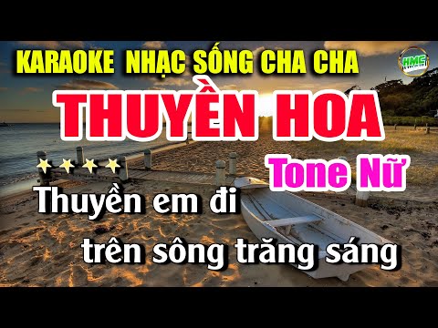 Thuyền Hoa Karaoke Nhạc Sống Tone Nữ | Nhạc Sống Minh Công