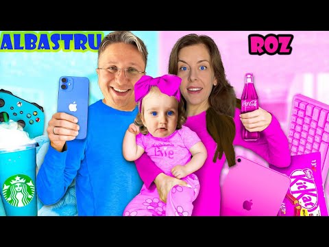 🌸 ROZ vs ALBASTRU 🚙 24 de ORE ⏰ doar într-o CULOARE 🤯 FILMUL