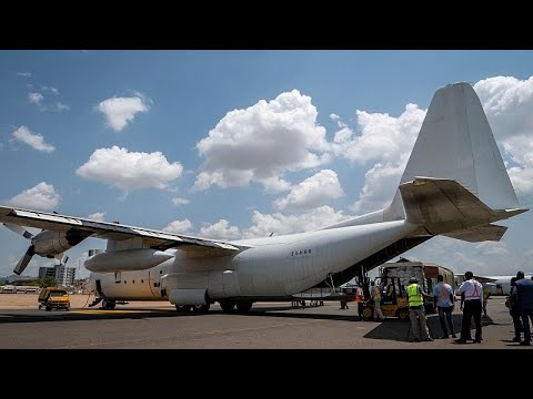 YouTube video thumbnail: South Sudan: World Food Programme Airdrops Food, Warns of Famine