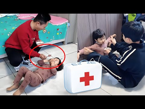 儿子生病不喝药，哥哥一来立马怂了，妥妥的血脉压制！#Cute baby#Cute#呆萌小米宝#聪明宝宝#萌娃