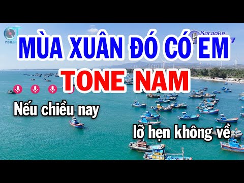 Karaoke Mùa Xuân Đó Có Em Tone Nam ( Em ) Nhạc Xuân Mới || Karaoke Đồng Sen