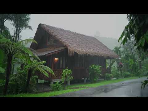 Sleep Better With Rain Sounds and Thunder Cracking | Peaceful Natural White Noise