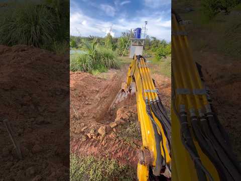 ก่อนเลิกงานขุดบ่อเลี้ยงปลาเพิ่มนิดหน่อย #miniexcavator