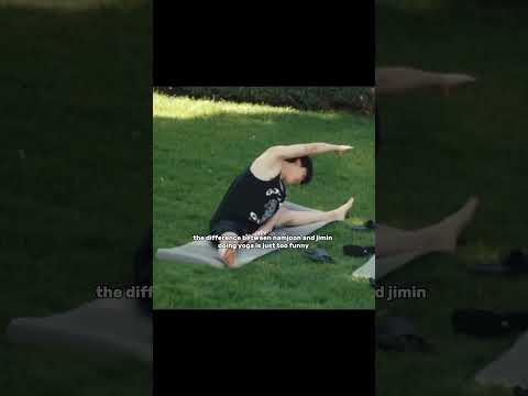 the difference between joon and jimin doing yoga is just too funny