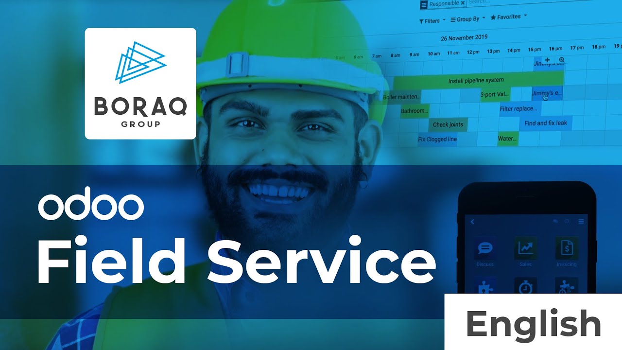 Odoo Field Service - Recommended by Boraq Group | 24.03.2021

This video looks at the field service tool that offers the best solutions with Odoo. This tool allows enterprises to process work ...