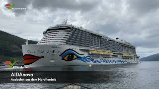 AUSLAUFEN AIDA NOVA NORDFJORDEID 4K ZEITRAFFER / NORWEGEN