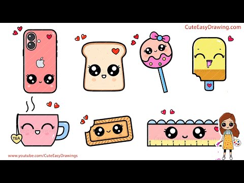 Cute Easy Drawing Video Collection for Kids | 1 Hour Long Drawing Video Sunday Special