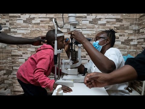 YouTube video thumbnail: Burkina Faso's Only Eye Doctor for Children Sees Trauma of Both Play and Conflict