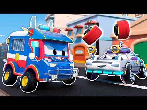 Attention au voleur de roues. SuperTruck voiture de police