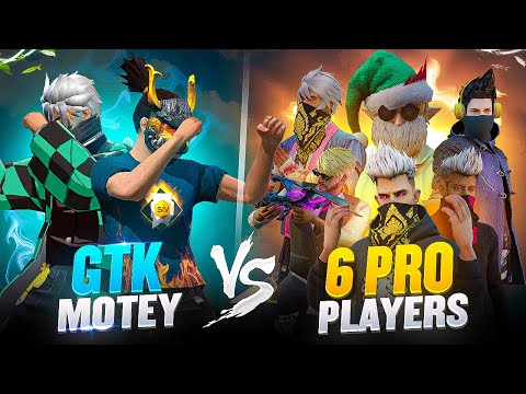 TGR MOTEY🇳🇵& TGR GTK111🇳🇵VS 6 Pro Players 😱🥶 Garena Free Fire 🔥