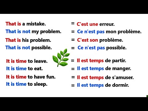 Phrases simples pour apprendre l'anglais facilement |✪✪easy sentences to learn french 🌿