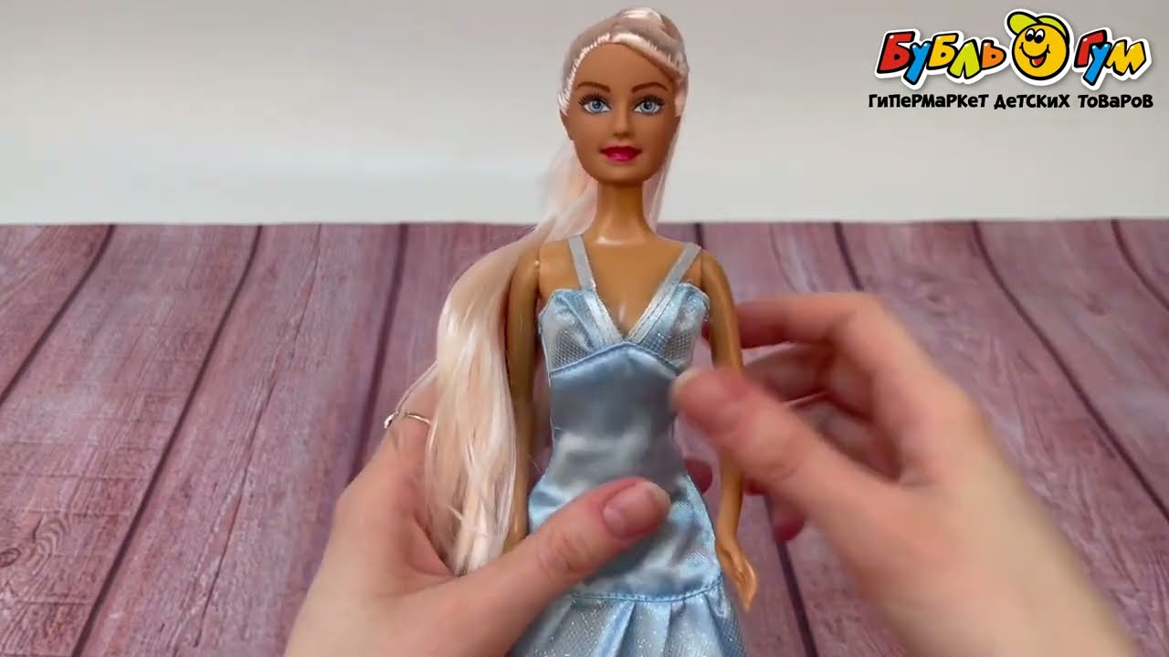 Кукла Defa Lucy блондинка с длинными волосами в голубом платье  - видео Кукла Defa Lucy блондинка с длинными волосами в голубом платье  - видео