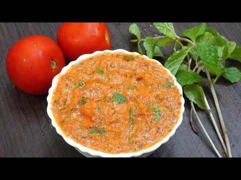 Thakkali Pudina Chutney | இட்லி தோசைக்கு தக்காளி புதினா சட்னி | Tomato Mint Chutney Recipe In Tamil