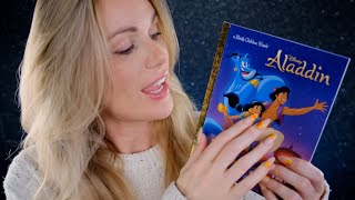 ASMR | DISNEY ALADDIN STORY TELLING BOOK READING | Close-Up Deep Ear to Ear Breathy Whispers