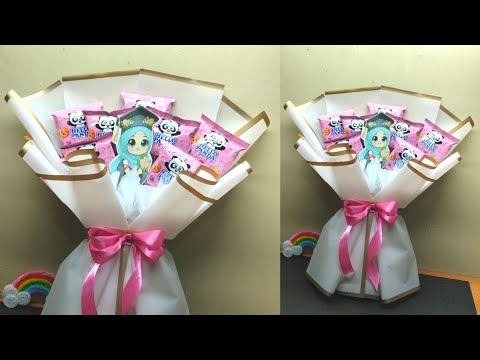 Buket wisuda | Cara Membuat Buket Snack kado wisuda | buket Snack wisuda