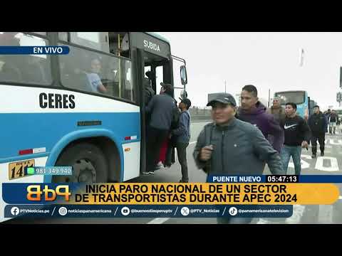 Inicia el paro nacional de transportistas durante el APEC 2024