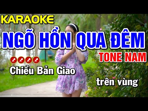 ✔ NGÕ HỒN QUA ĐÊM Karaoke Nhạc Sống Tone Nam ( BEAT 2023 ) ► Bến Tình Karaoke