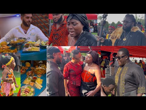 Billionaire Maame Gold late dad funeral ;ships brought the food that were served and patrons shocked