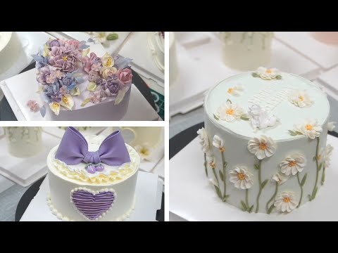 Beautiful cake decorating ideas | Flowers cake | Birthday Cake | Most satisfying cake decorating