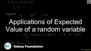 Applications of Expected Value of a random variable