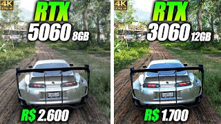 RTX 3060 vs 5060 em 4K — O RESULTADO NÃO FAZ SENTIDO! A 3060 TEM MAIS VRAM, É MAIS BARATA...