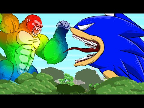 SHIN SONIC & KONG From Evolution of Rescue TEAM Godzilla: Who Will Win?? | Godzilla Cartoon