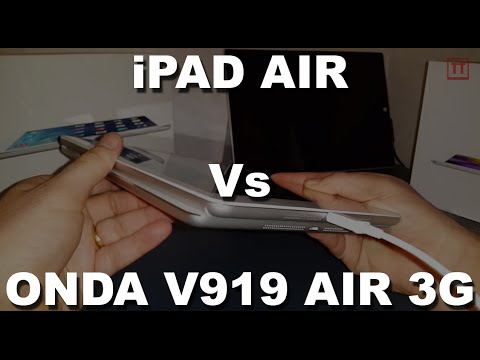 (ENGLISH) Apple iPad Air Vs Onda V919 Air 3G Dual Boot: Screen and Physical comparison
