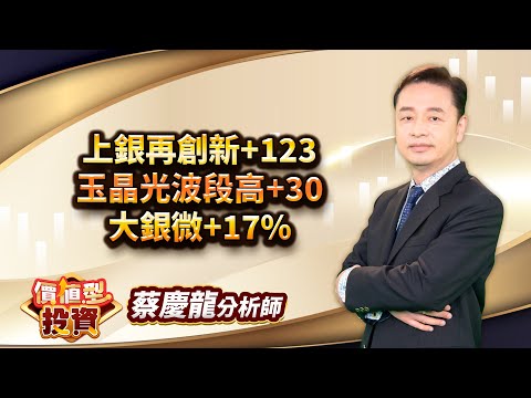 中視【價值型投資】20241218#蔡慶龍：上銀再創新+123 玉晶光波段高+30 大銀微+17%#中視 #中視新聞 #蔡慶龍 #價值型投資 #摩爾證券投顧