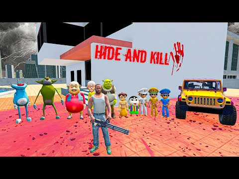 Franklin Play HIDE AND KILL in Indian Bike Driving 3D 😱