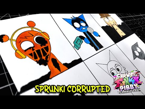 Dibujo Friday Night Funkin' Sprunki Pibby | Wenda, Gray & BF | Incredibox Sprunk⚠️Sprunki glitched