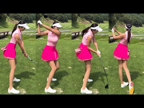 모델같은 프로골퍼! KLPGA 이윤명 프로의 멋진 다운스윙! 골프스윙!