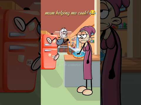 Mum helping me cook!๐๐คฃ(4k memes)#shorts #animation