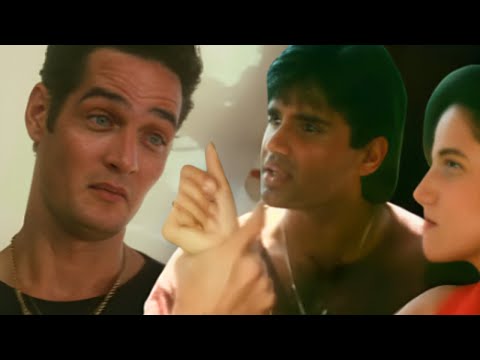 औरत के सामने मर्दानगी दिखाने से अच्छा है असली मर्द के सामने दिखाए - Shashtra - Sunil Shetty Movie