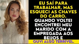 Eu saí para trabalhar, mas esqueci as chaves do carro. Quando voltei encontrei meu marido com a...