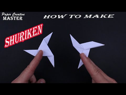 How to make a three pointed shuriken out of paper