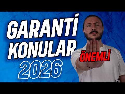 Garanti konular 2026 | Önemli duyuru