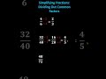 Simplifying Fractions and Common Factors